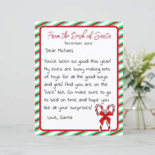 Brief von Weihnachtskid (Stehend Vorderseite)