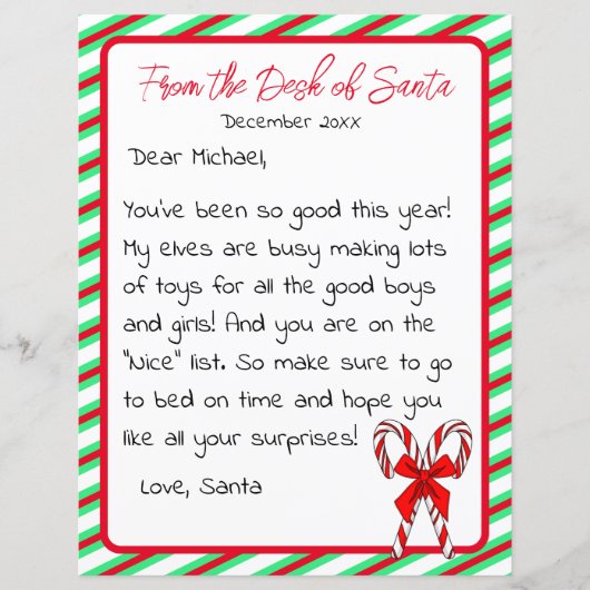 Brief von Weihnachtskid (Vorderseite)