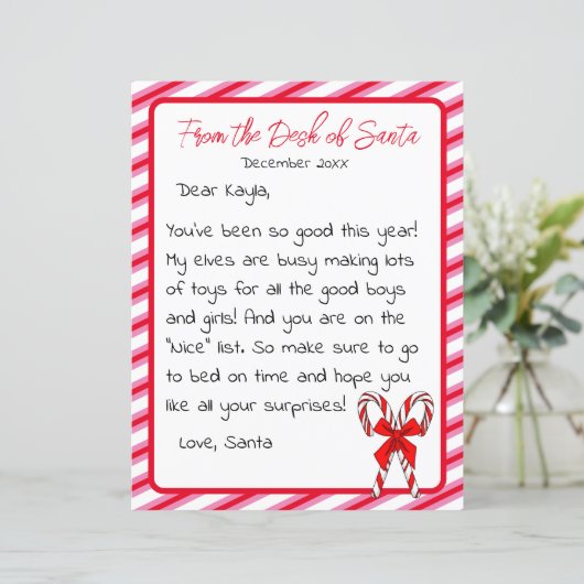 Brief von Weihnachtskid (Stehend Vorderseite)