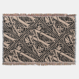 Brief W Mittelalterliche Monogramm Art Nouveau Decke