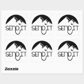 Briefaufkleber senden quadratischer aufkleber (Blatt)