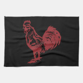 Briefbeschwerer-Art-Rot-Hahn Handtuch (Horizontal)