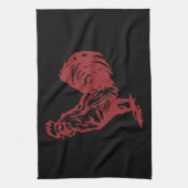 Briefbeschwerer-Art-Rot-Hahn Handtuch (Vertikal)