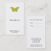 Briefbeschwerer-Art-Schmetterling Terminkarte (Vorne/Hinten)