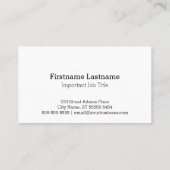 Briefbeschwerer-Art-Segelboot Visitenkarte (Rückseite)