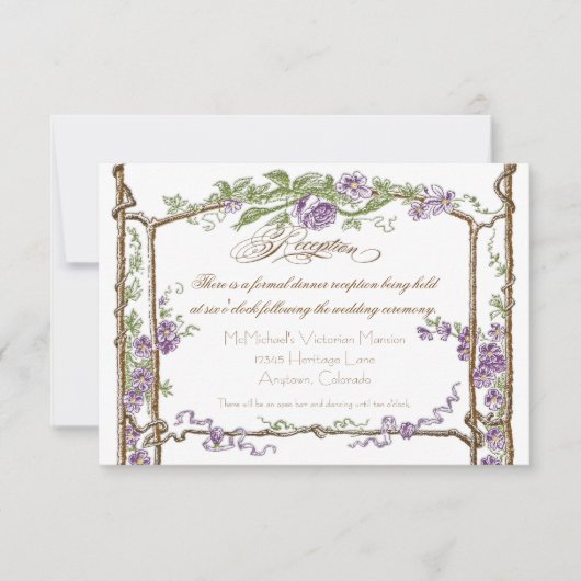 Briefbeschwerer-Art-Vintages Imitat Bois Gitter - Einladung (Vorderseite)