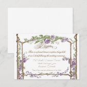 Briefbeschwerer-Art-Vintages Imitat Bois Gitter - Einladung (Vorne/Hinten)