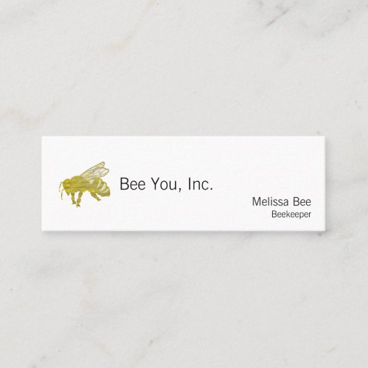 Briefbeschwerer-Biene Mini Visitenkarte (Vorderseite)