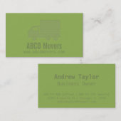 Briefbeschwerer Modern Green Mover Company Visitenkarte (Vorne/Hinten)