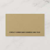 Briefbeschwerer-moderne berufliche visitenkarte (Rückseite)