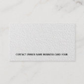 Briefbeschwerer-modernes berufliches Weiß Visitenkarte (Rückseite)