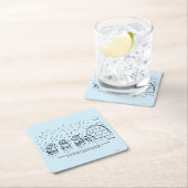 Briefbeschwerer Rechteckiger Pappuntersetzer (Vor Ort)