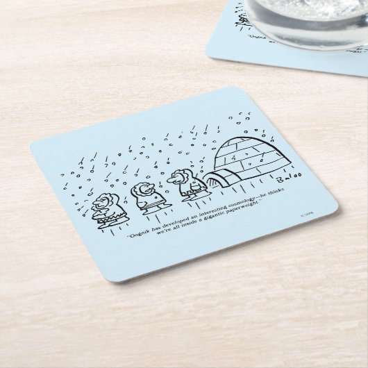 Briefbeschwerer Rechteckiger Pappuntersetzer (angewinkelt)