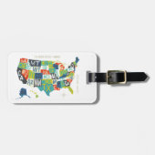 Briefbeschwerer USA-Karte Gepäckanhänger (Vorderseite horizontal)