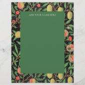 BRIEFBOGEN: WILLIAM MORRIS : "POMEGRANATE" BRIEFBOGEN (Vorderseite)