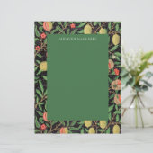 BRIEFBOGEN: WILLIAM MORRIS : "POMEGRANATE" BRIEFBOGEN (Stehend Vorderseite)