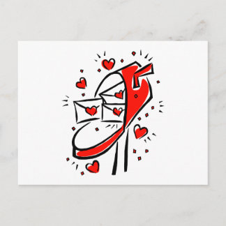Briefbriefe Herz Konturen Liebe Postkarte