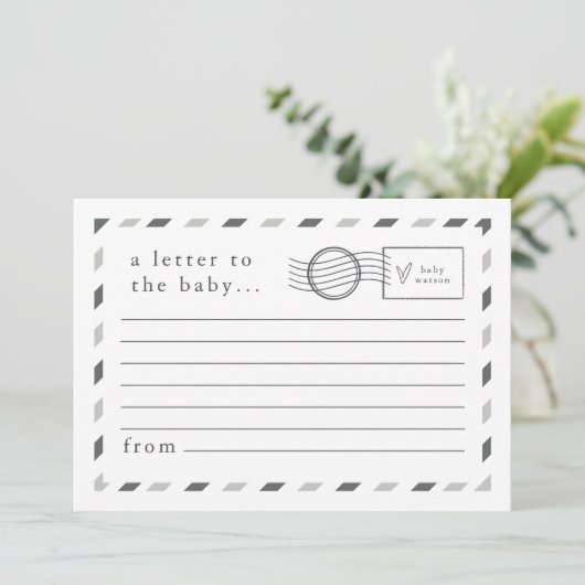 Briefe an das Baby Hinweiskarte (Stehend Vorderseite)