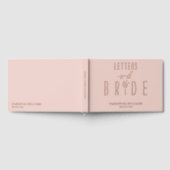 Briefe an die Braut Chic Elegant Blush Rose Gold Gästebuch (Voll)