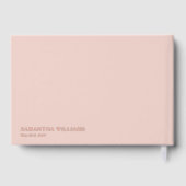 Briefe an die Braut Chic Elegant Blush Rose Gold Gästebuch (Rückseite)