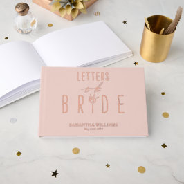 Briefe an die Braut Chic Elegant Blush Rose Gold Gästebuch