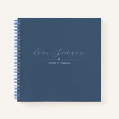 Briefe an die Braut | Gästebuch | Dunkelblau Notizblock (Vorderseite)