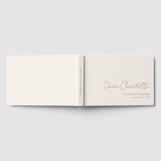 Briefe an die Braut! Minimaler Handwriting-Schrift Gästebuch (Voll)