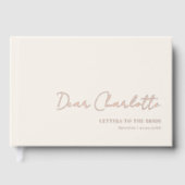 Briefe an die Braut! Minimaler Handwriting-Schrift Gästebuch (Vorderseite)