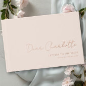 Briefe an die Braut! Minimaler Handwriting-Schrift Gästebuch