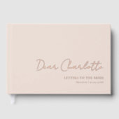 Briefe an die Braut! Minimaler Handwriting-Schrift Gästebuch (Vorderseite)