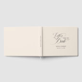 Briefe an die Braut, modern, elegant, Beige Gästebuch (Voll)