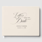Briefe an die Braut, modern, elegant, Beige Gästebuch (Vorderseite)