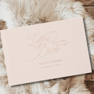 Briefe an die Braut, Rose-Gold-Folie, Beige Gästebuch