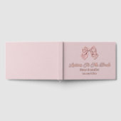 Briefe an die Braut, Rose Goldbarren mit rosa Bug Gästebuch (Voll)