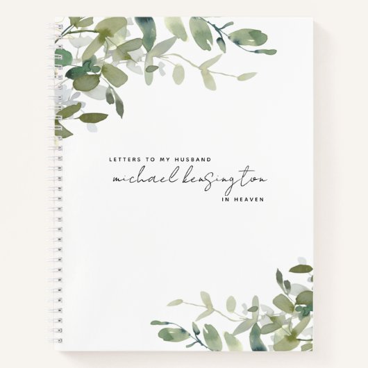 Briefe an Husband im Heaven Gkurze Journal Notizblock (Vorderseite)