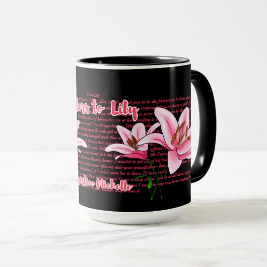 Briefe an Lily Book Tasse (VorderseiteRechts)