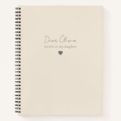 Briefe an mein Daughter Keepake Journal Notizblock (Vorderseite)