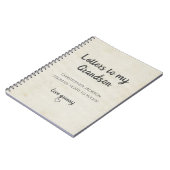 Briefe an mein Enkel Keepake Journal Notizblock (Linke Seite)