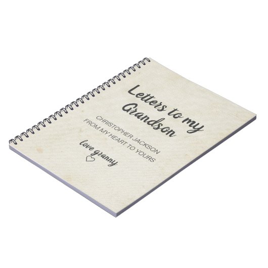 Briefe an mein Enkel Keepake Journal Notizblock (Linke Seite)