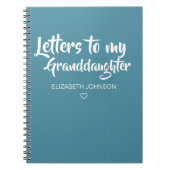 Briefe an mein Enkeltochter Keepake Journal Notizblock (Vorderseite)