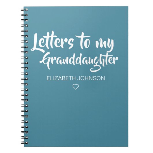 Briefe an mein Enkeltochter Keepake Journal Notizblock (Vorderseite)