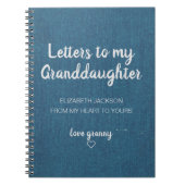 Briefe an mein Enkeltochter Keepake Journal Notizblock (Vorderseite)