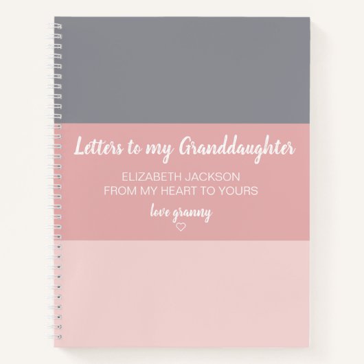 Briefe an mein Großtochter-Gedächtnisbuch Notizblock (Vorderseite)