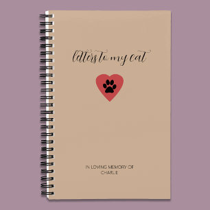Briefe an mein Katzen-Gedenkbuch Warm Beige Notizblock