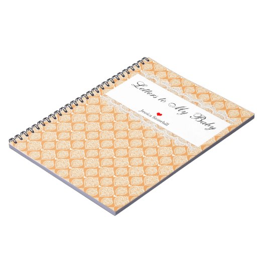 Briefe an meine Babydusche Geschenk Personalisiert Notizblock (Linke Seite)