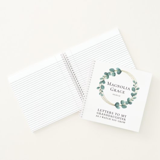 Briefe an meine Enkelin Eucalyptus Gold Foil Notizblock (Innenseite)