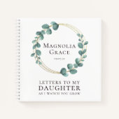 Briefe an meine Tochter Eukalyptus Gold Foil Notizblock (Vorderseite)
