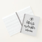 Briefe an meine Tochter in Heaven-Trauer-Notebook Notizblock (Innenseite)