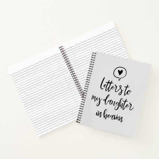 Briefe an meine Tochter in Heaven-Trauer-Notebook Notizblock (Innenseite)