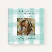 Briefe an meine Tochter Keepake Aquamarines Gingha Notizblock (Vorderseite)